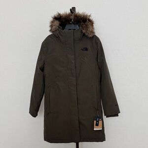 NWT The North Face Arctic Parka waterproof dawn-filled new taupe green L